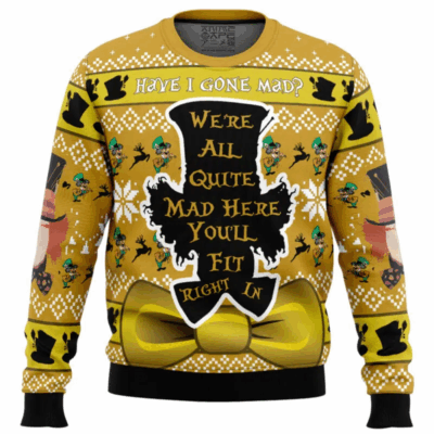 Mad Hatter Alice in wonderland Ugly Sweaters