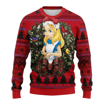 Festive Alice in wonderland Ugly Sweaters