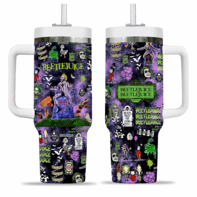 Purple tone Beetlejuice Stanley Tumblers 40z