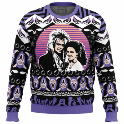 Jareth and Sarah Christmas Labyrinth Ugly Sweaters