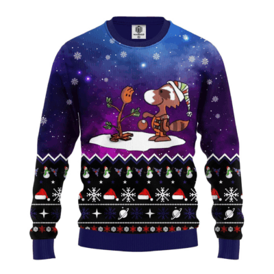 Rocket decorating Guardians of the Galaxy Ugly Sweaters