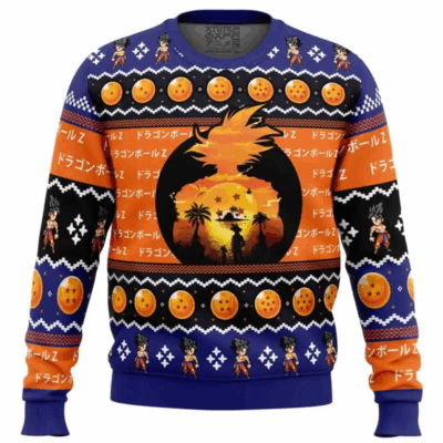 Beautiful Sunset Dragon Ball Ugly Sweaters