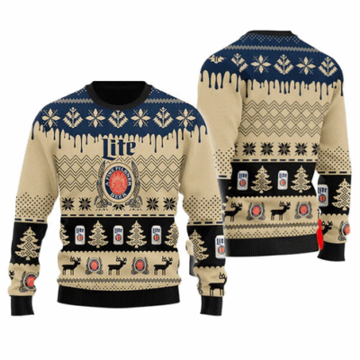 Christmas Miller Lite Beer Ugly Sweaters