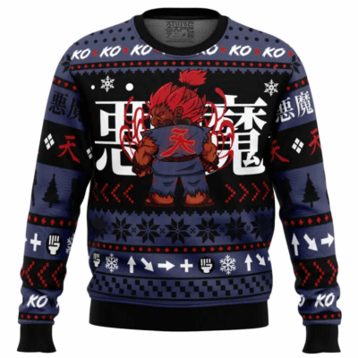 Akuma Great Devil Street Fighter Ugly Sweaters