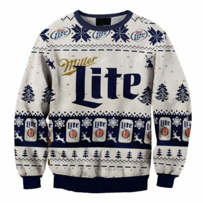 Christmas Miller Lite Beer Ugly Sweaters