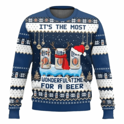 Christmas Miller Lite Beer Ugly Sweaters