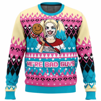 We’re Bad Guys Harley Quinn Ugly Sweaters