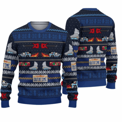 Christmas Back to the Future Ugly Sweaters