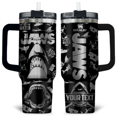 Jaws Laser Engraved Stanley Tumblers 40oz