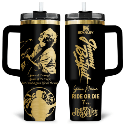Jimmy Buffett Laser Engraved Stanley Tumblers 40oz