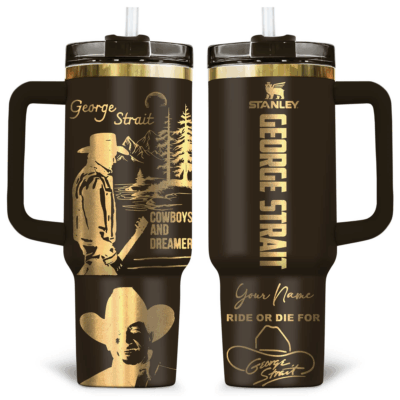 George Strait Laser Engraved Stanley Tumblers 40oz