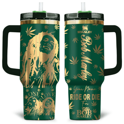 Bob Marley Laser Engraved Stanley Tumblers 40oz