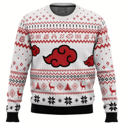 White Akatsuki Naruto Ugly Sweaters