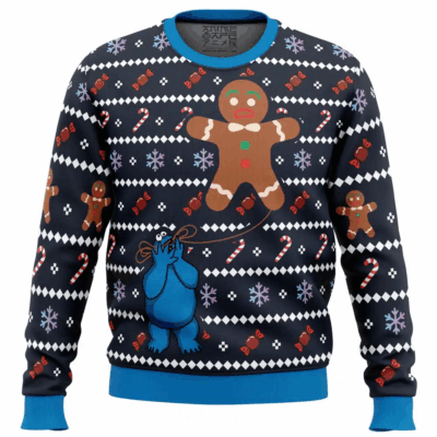 Cookie Monster-inspired Sesame Street Ugly Sweaters