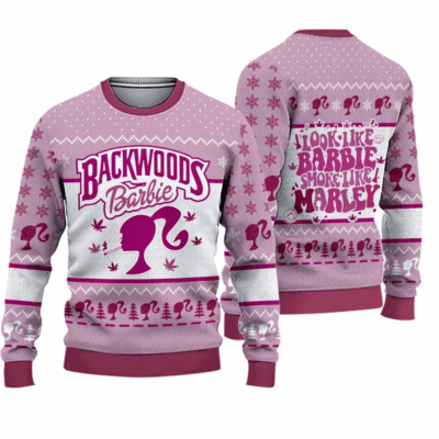 Look Like Barbie, Smoke Like Marley Christmas Barbie Ugly Sweaters