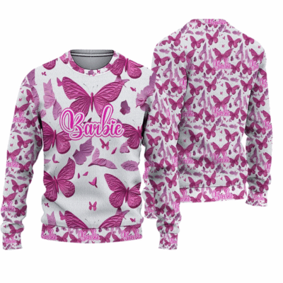 Butterfly Christmas Barbie Ugly Sweaters