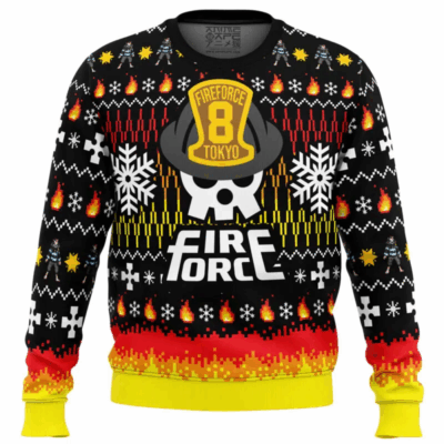 We Didn’t Start the Fire this Christmas Fire Force Ugly Sweaters