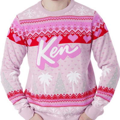 Pink Ken Christmas Barbie Ugly Sweaters