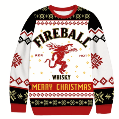 Christmas Fireball Whisky Ugly Sweaters