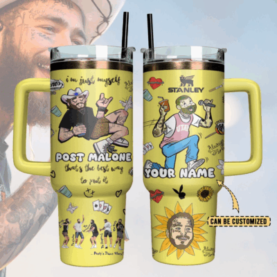 Yellow tone Post Malone Stanley Tumblers 40z