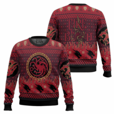 Fire And Blood Targaryen Dragon Game of Thrones Ugly Sweaters