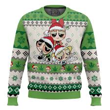 420 Christmas The Powerpuff Girls Ugly Sweaters