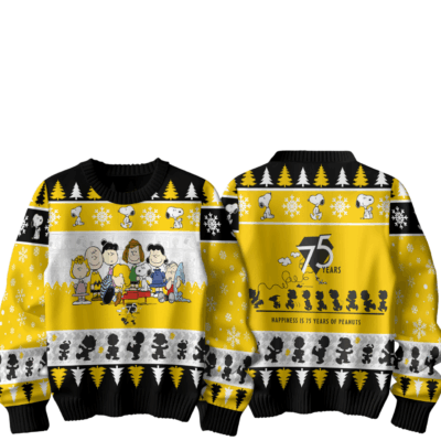 75th Anniversaries Snoopy Ugly Sweaters