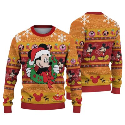 Wreath Mickey Mouse & Friends Ugly Sweaters