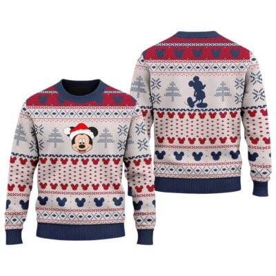Santa Hat Mickey Mouse & Friends Ugly Sweaters