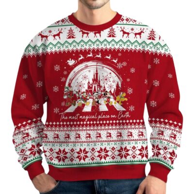 Iconic Castle Mickey Mouse & Friends Ugly Sweaters