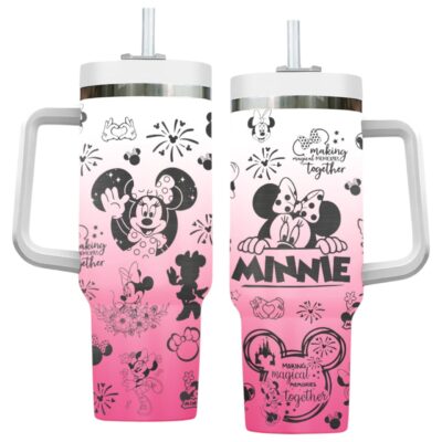 Magical Minnie Mickey Mouse & Friends Laser Engraved Stanley Tumblers 40oz