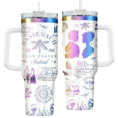 Sassenach Outlander Laser Engraved Stanley Tumblers 40oz