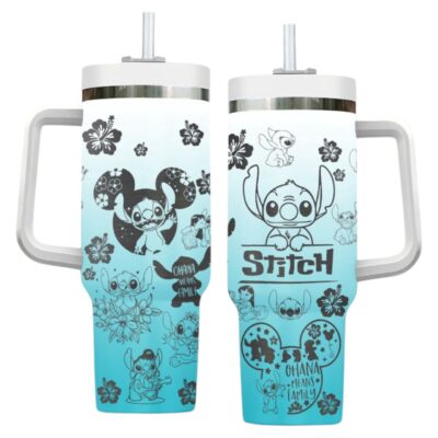 Ohana Lilo & Stitch Laser Engraved Stanley Tumblers 40oz