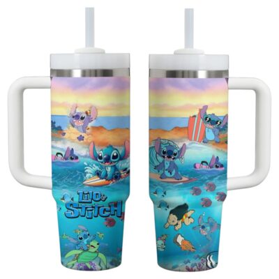 Beach-theme Lilo & Stitch Stanley Tumblers 40z