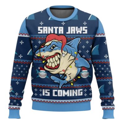 Santa Jaws is Coming Jaws Ugly Sweaters