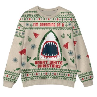 I'm Dreaming of a Great White Christmas Jaws Ugly Sweaters
