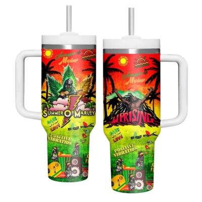 Rebel Music Bob Marley Stanley Tumblers 40z