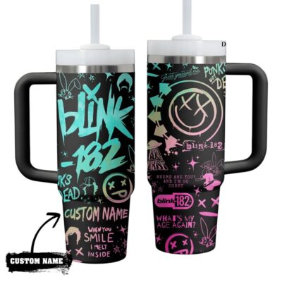 When You Smile, I Melt Inside Blink-182 Stanley Tumblers 40z