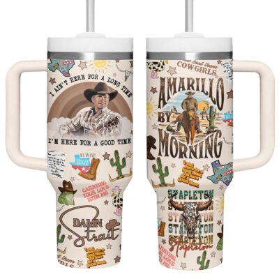 Texas country George Strait Stanley Tumblers 40z