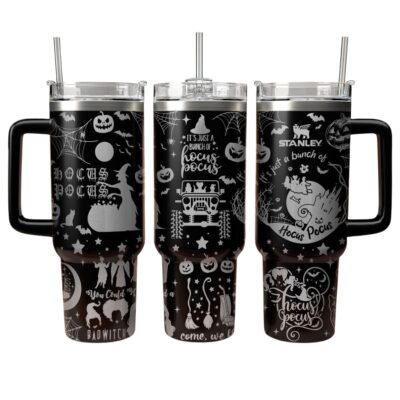 It's Just a Bunch of Hocus Pocus Hocus Pocus Laser Engraved Stanley Tumblers 40oz