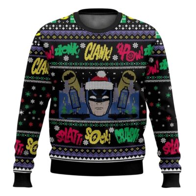 Pow! and Clank! The Batman Ugly Sweaters