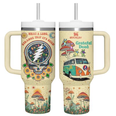 What a Long Strange Trip It's Been Grateful Dead Stanley Tumblers 40z