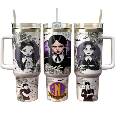 Dark Elegance Wednesday Stanley Tumblers 40z